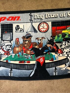 Snap On Tools Beach Towel Dog Daze of Summer Dogs Poker Vintgae Promotion